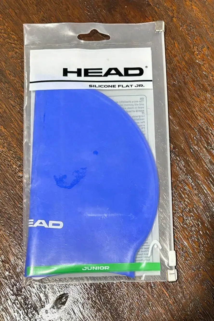 Head© Brand Junior Silicone Flat Swim Cap Blue  NEW NIP Kids Hat